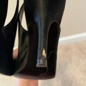 Black Peep toe sling back heels! Size 8.5, worn once.